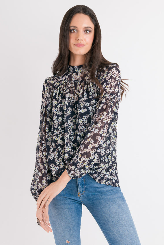 Olivia Blouse - Navy Floral Video