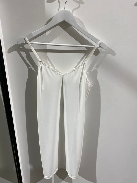 V Neck Slip - White