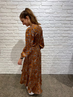 Luna Dress - Rust Paisley print
