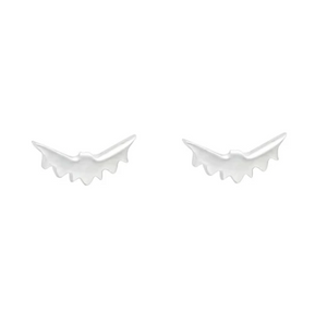 Wicken: Baby Bat Earrings - Silver